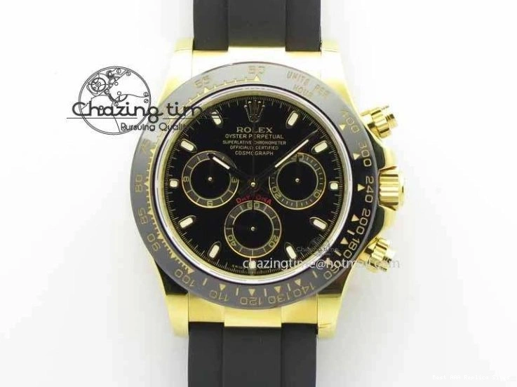 Good Copy Rolex Watches XS Best JH Strap Black 116518LN YG Edition Daytona (Free A4130 rubber Dial On strap) Rubber 3645 WeatherProof 1231